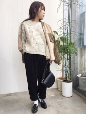 アトリエドゥサボンさん（レディース・158cm）の秋コーディネート