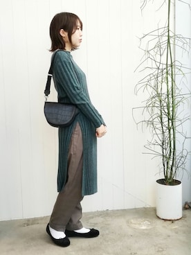 「アイテム（チュニック）」を使った、アトリエドゥサボンさん（レディース・158cm）の冬コーディネート