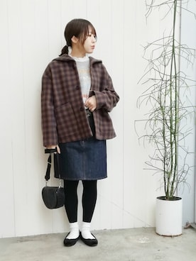 「刺繍ニット」｜アトリエドゥサボンさん（レディース・158cm）の冬コーディネート