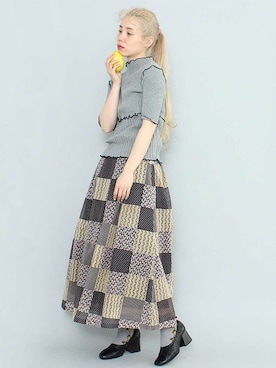 「peu pres（プープレ）のアイテム」を使った、アトリエドゥサボンさん（レディース・159cm）の春コーディネート