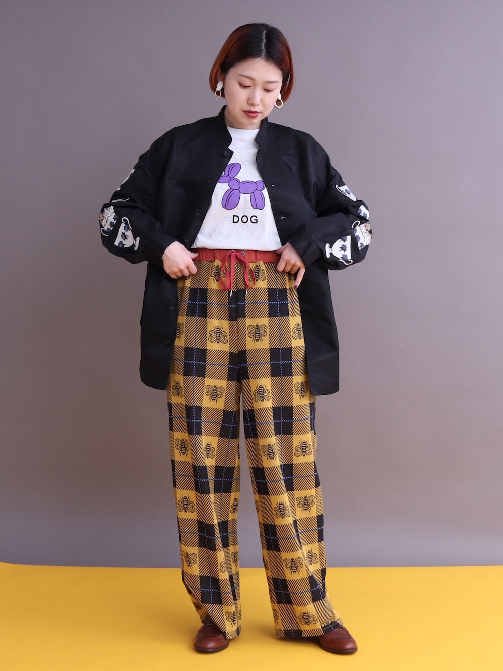 didizizi（ディディジジ）の「○CATinCUP袖刺繍 JK（ナイロン