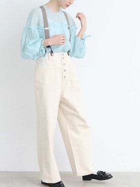 「peu pres（プープレ）のアイテム」を使った、アトリエドゥサボンさん（レディース・160cm）の夏コーディネート