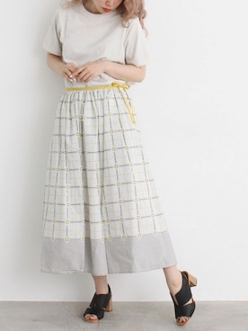 「peu pres（プープレ）のアイテム」を使った、アトリエドゥサボンさん（レディース・159cm）の夏コーディネート