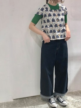 「YEAR FEW OF MY FAVORITE THINGS（イヤーフューオブマイフェイバリットシングス）のアイテム」を使った、アトリエドゥサボンさん（レディース・160cm）の夏コーディネート