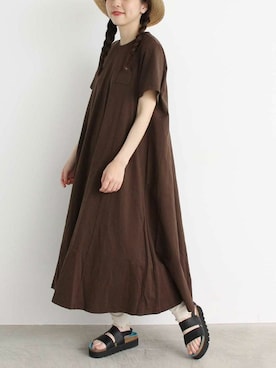 「アイテム（レギンス/スパッツ）」を使った、アトリエドゥサボンさん（レディース・160cm）の夏コーディネート