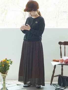 「シフォンスカート」｜アトリエドゥサボンさん（レディース・154cm）の夏コーディネート