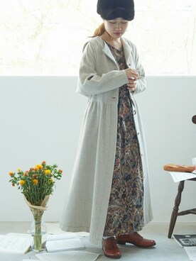 「l'atelier du savon（アトリエドサボン）のアイテム（その他アウター）」を使った、アトリエドゥサボンさん（レディース・154cm）の夏コーディネート