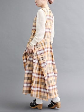 「peu pres（プープレ）のアイテム」を使った、アトリエドゥサボンさん（レディース・159cm）の冬コーディネート