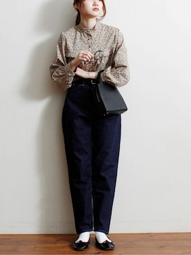 「fig Ｌondon（フィグロンドン）のアイテム」を使った、アトリエドゥサボンさん（レディース・162cm）の冬コーディネート