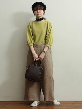 「fig Ｌondon（フィグロンドン）のアイテム」を使った、アトリエドゥサボンさん（レディース・160cm）の冬コーディネート