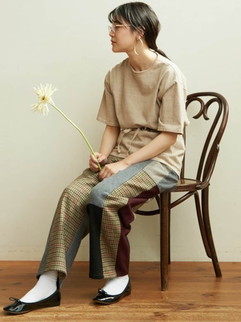 フィグロンドン tweed mixパンツ