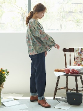 「kvell（ケベル）のアイテム」を使った、アトリエドゥサボンさん（レディース・154cm）の冬コーディネート