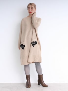 「peu pres（プープレ）のアイテム」を使った、アトリエドゥサボンさん（レディース・160cm）の冬コーディネート