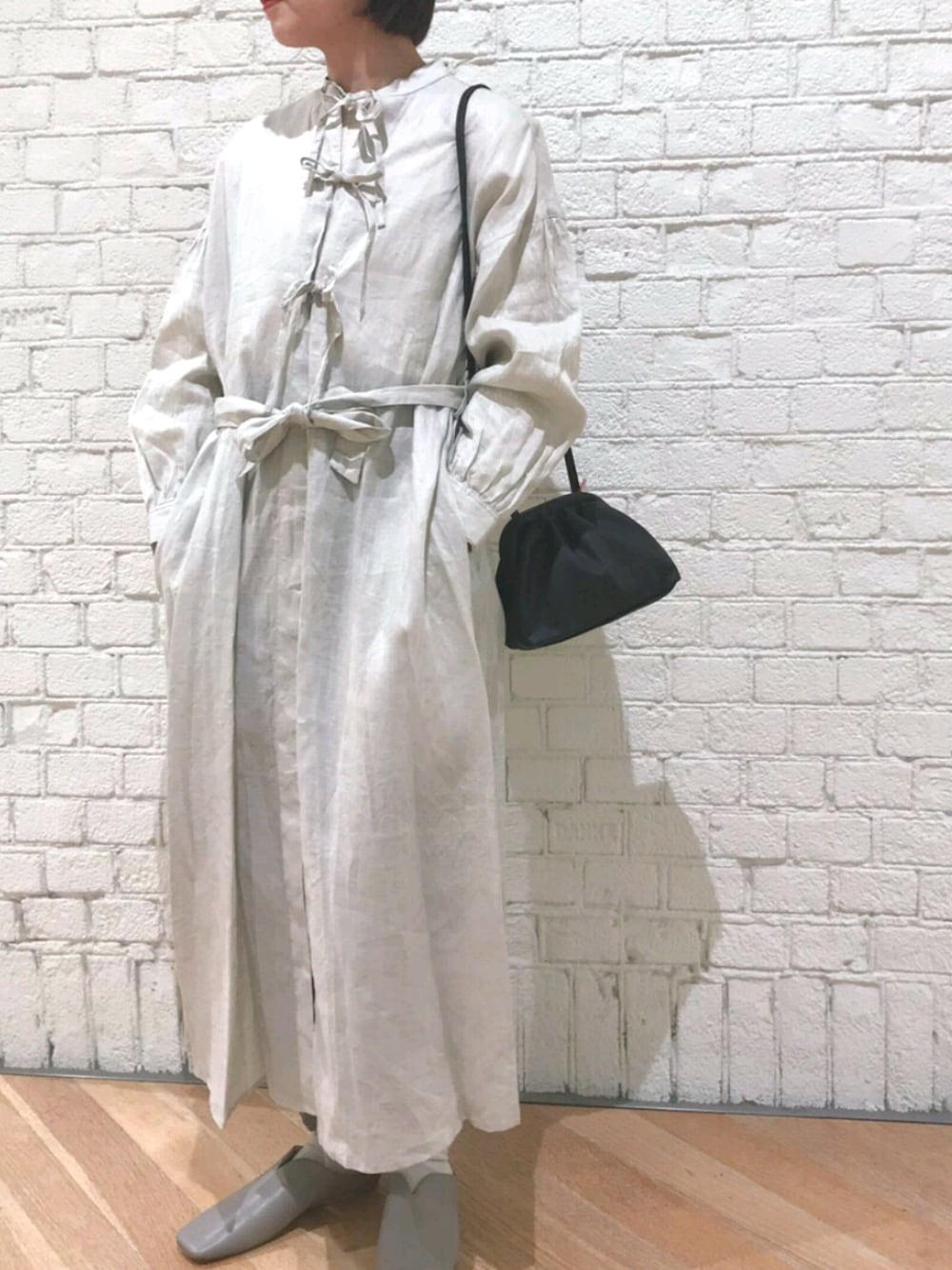fig London（フィグロンドン）の「BOYANG LINEN ribbon gown