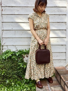 「アイテム（スカート、オレンジ系）」を使った、アトリエドゥサボンさん（レディース・152cm）の夏コーディネート