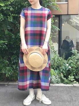「アイテム（ワンピース、その他）」を使った、アトリエドゥサボンさん（レディース・157cm）の夏コーディネート