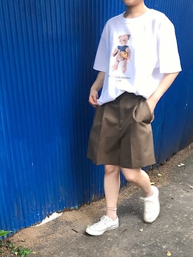 「I am I in fact...（アイアムアイインファクト）のアイテム（パンツ）」を使った、アトリエドゥサボンさん（レディース・154cm）の夏コーディネート