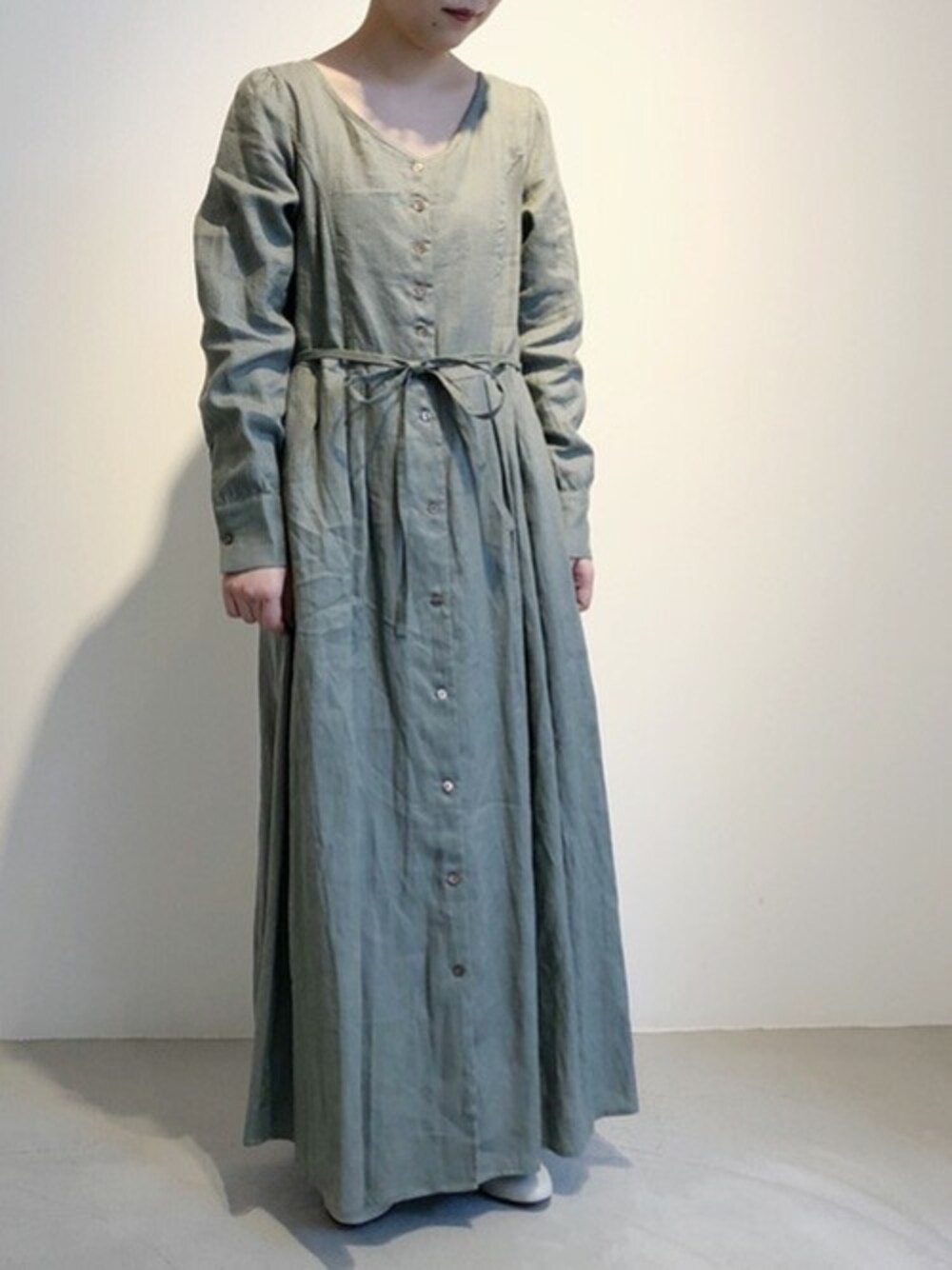 fig London（フィグロンドン）の「LINEN grass river dress