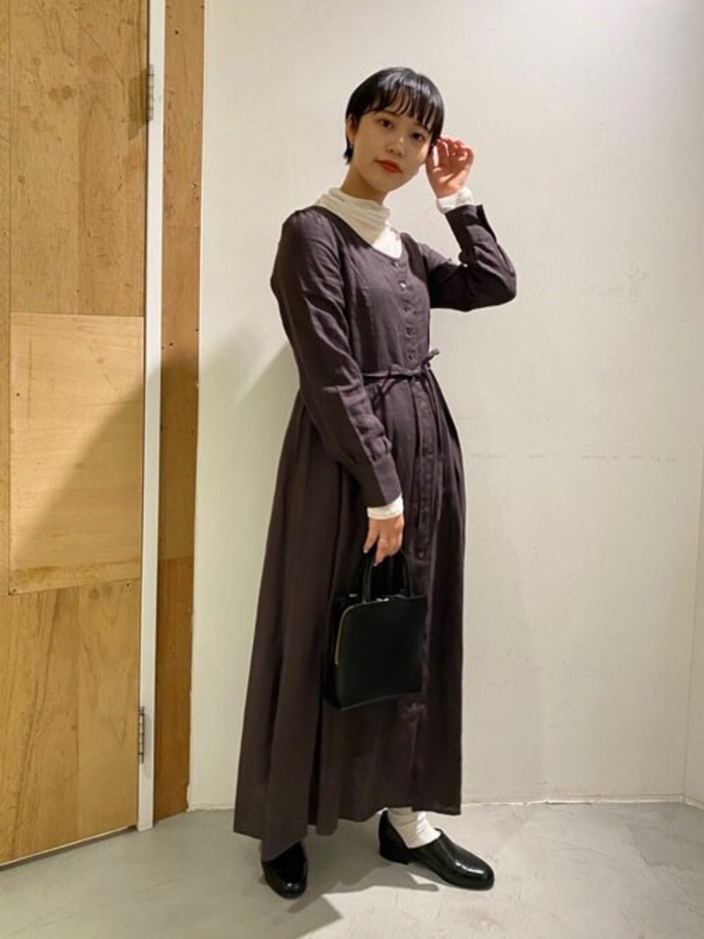 fig London（フィグロンドン）の「LINEN grass river dress