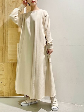 「スウェットワンピース」｜アトリエドゥサボンさん（レディース・159cm）の冬コーディネート