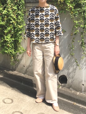 「peu pres（プープレ）のアイテム」を使った、アトリエドゥサボンさん（レディース・163cm）の春コーディネート