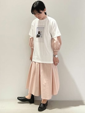 「アイテム（シャツワンピース）」を使った、アトリエドゥサボンさん（レディース・154cm）の夏コーディネート