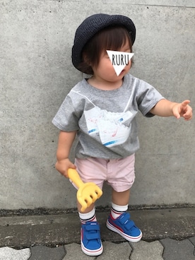 「SUPERMAN（スーパーマン）のアイテム」を使った、RuRu..☺︎さん（キッズ・80cm）の夏コーディネート