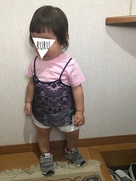 「アイテム（キャミソール）」を使った、RuRu..☺︎さん（キッズ・80cm）の夏コーディネート