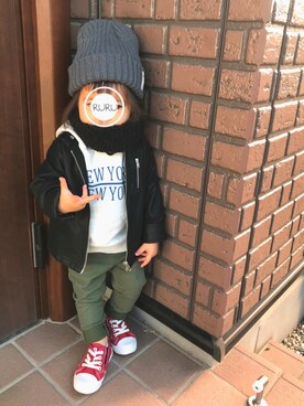 RuRu..☺︎さん（キッズ・80cm）の冬コーディネート