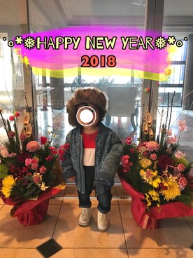 「happynewyear」｜「アイテム（その他）」を使った、RuRu..☺︎さん（キッズ・80cm）の冬コーディネート