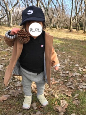 「チェスター」｜「アイテム（その他）」を使った、RuRu..☺︎さん（キッズ・80cm）の冬コーディネート