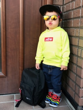 「Alpha Industries（アルファインダストリーズ）のアイテム」を使った、RuRu..☺︎さん（キッズ・80cm）の春コーディネート