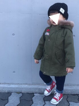 RuRu..☺︎さん（キッズ・90cm）の冬コーディネート