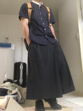 「Dr. Martens（ドクターマーチン）のDR.MARTENS / ドクターマーチン : WINGTIP BROGUE #（ドレスシューズ）」を使った、mameさん（メンズ・160cm）の夏コーディネート