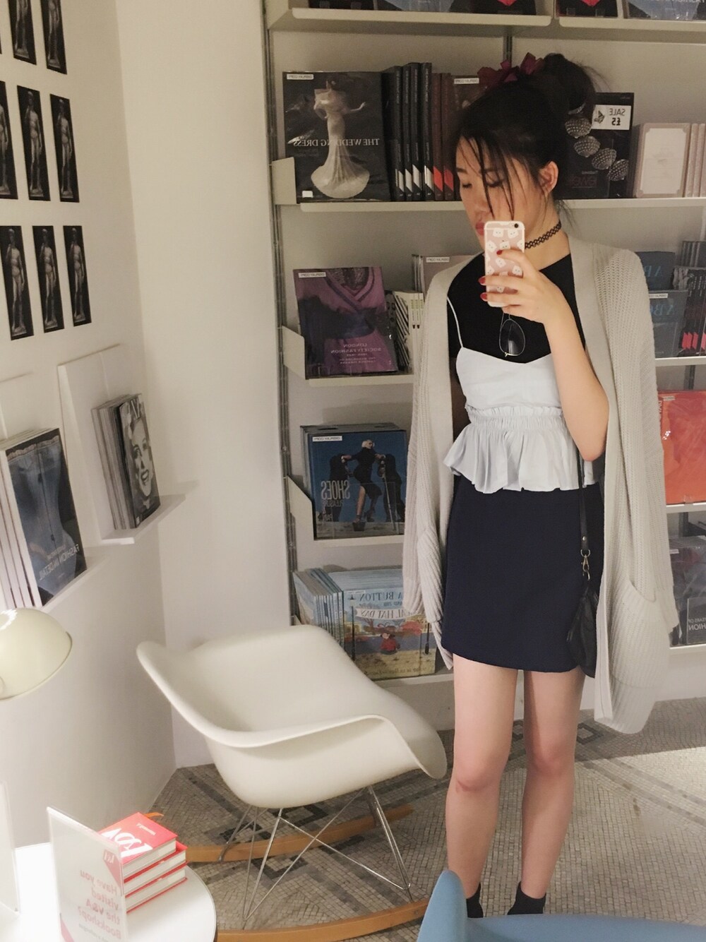 「ootd、outfit、blue」｜「ZARAのアイテム（ドレス、ブルー系）」を使った、Coco Hoさん（レディース・175cm）の春コーディネートの1枚目の写真