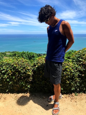 「arnette（アーネット）のアイテム」を使った、梶本 博美さん（メンズ・171cm）の夏コーディネート