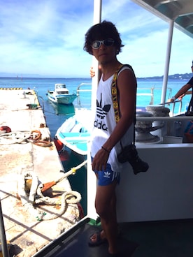 「arnette（アーネット）のアイテム」を使った、梶本 博美さん（メンズ・171cm）の夏コーディネート