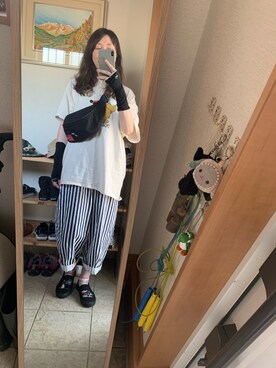 「and R（アンドアール）のアイテム（パンツ）」を使った、そらさん（レディース・164cm）の夏コーディネート