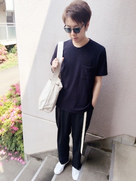 帯金遼太さん（メンズ・176cm）の春コーディネート