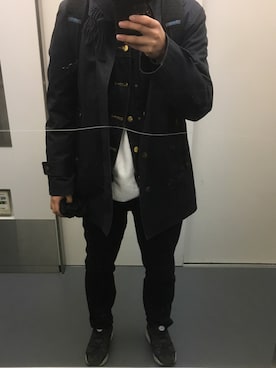 「TAKEO KIKUCHI（タケオキクチ）のアイテム（デニムジャケット）」を使った、ぬぁかさん（メンズ・169cm）の冬コーディネート