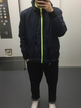 「UNITED ARROWS（ユナイテッドアローズ）のアイテム（MA-1）」を使った、ぬぁかさん（メンズ・169cm）の冬コーディネート