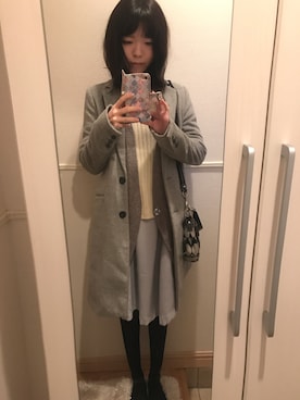 「カメラ女子」｜「アイテム（ダウンジャケット/コート）」を使った、yuryさん（レディース・154cm）の冬コーディネート