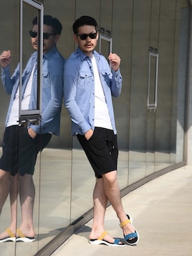 「AKM」｜平井 俊也さん（メンズ・178cm）の夏コーディネート