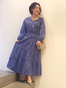 「シルバー」｜「アイテム（ハンチング/ベレー帽）」を使った、chihiroさん（レディース・153cm）の冬コーディネート