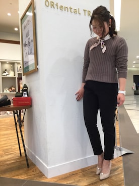「ポインテッドトゥパンプス」｜ORientalTRaffic 神戸ハーバーランドｕｍｉｅ店さん（レディース・157cm）の冬コーディネート
