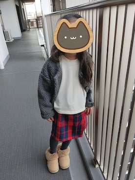 「LACEEQ（ラシーク）のアイテム」を使った、まーこさん（キッズ・110cm）の冬コーディネート