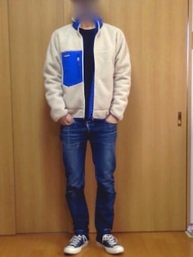 「A.P.C.」｜「アイテム（ブルゾン）」を使った、村田隆規さん（メンズ・175cm）の冬コーディネート