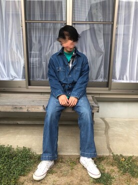 「平成最後のWEARISTAセンバツ」｜「アイテム（カバーオール）」を使った、マエバさん（メンズ・175cm）の春コーディネート
