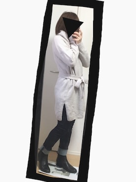 「STUDIOUS（ステュディオス）のアイテム（ダッフルコート）」を使った、moffさん（レディース・157cm）の冬コーディネート