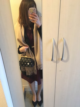 「サマンサタバサ」｜「アイテム（ワンピース/ドレス）」を使った、moffさん（レディース・157cm）の冬コーディネート